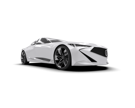 Realistic sport car isolated on background. 3d rendering - illustration png