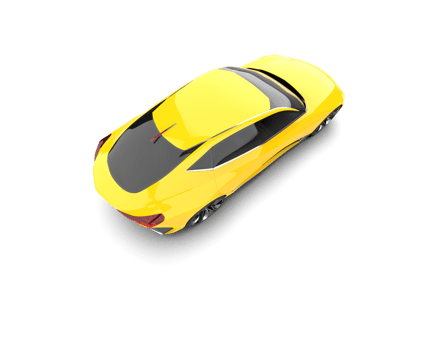 Realistic sport car isolated on background. 3d rendering - illustration png