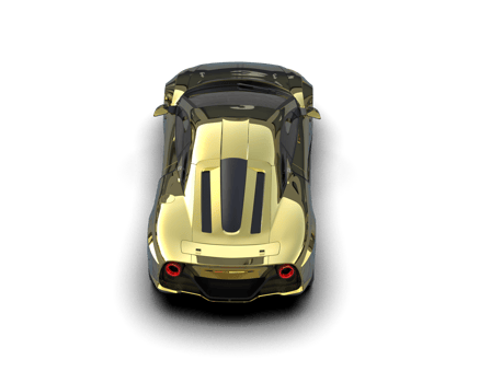Realistic sport car isolated on background. 3d rendering - illustration png