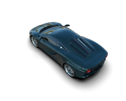 Realistic sport car isolated on background. 3d rendering - illustration png