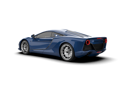 Realistic sport car isolated on background. 3d rendering - illustration png
