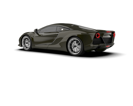 Realistic sport car isolated on background. 3d rendering - illustration png