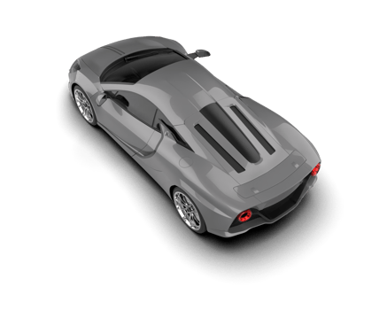 Realistic sport car isolated on background. 3d rendering - illustration png