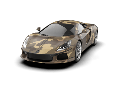 Realistic sport car isolated on background. 3d rendering - illustration png