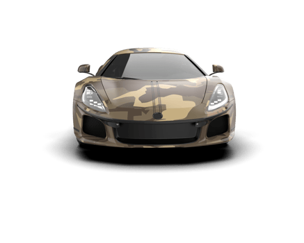 Realistic sport car isolated on background. 3d rendering - illustration png