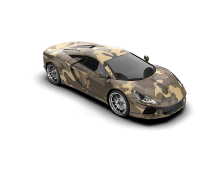 Realistic sport car isolated on background. 3d rendering - illustration png