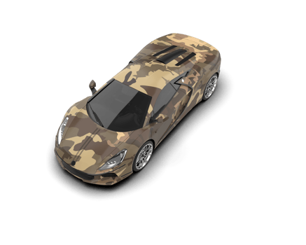 Realistic sport car isolated on background. 3d rendering - illustration png