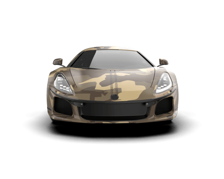 Realistic sport car isolated on background. 3d rendering - illustration png