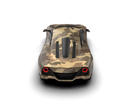 Realistic sport car isolated on background. 3d rendering - illustration png