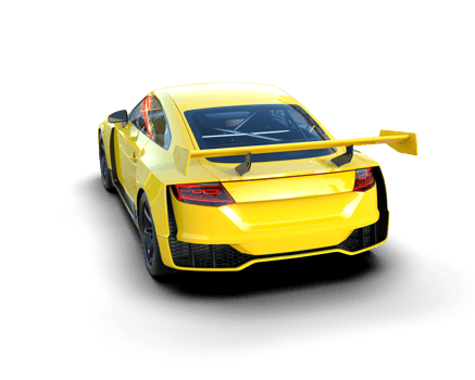 Realistic sport car isolated on background. 3d rendering - illustration png