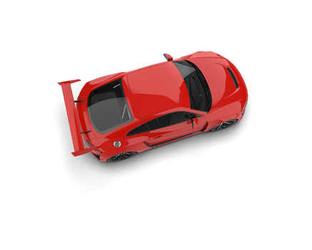 Realistic sport car isolated on background. 3d rendering - illustration png