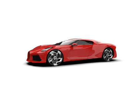 Realistic sport car isolated on background. 3d rendering - illustration png
