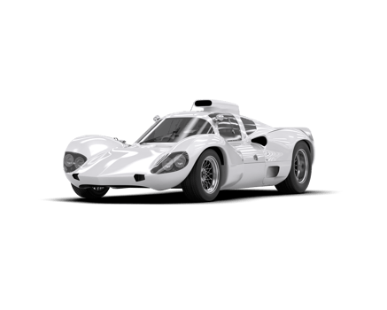 Realistic sport car isolated on background. 3d rendering - illustration png