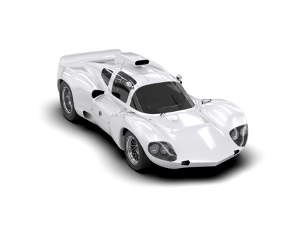 Realistic sport car isolated on background. 3d rendering - illustration png