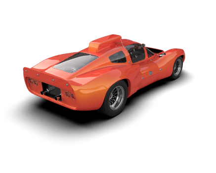 Realistic sport car isolated on background. 3d rendering - illustration png