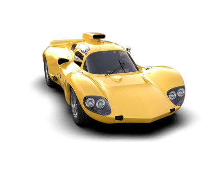 Realistic sport car isolated on background. 3d rendering - illustration png