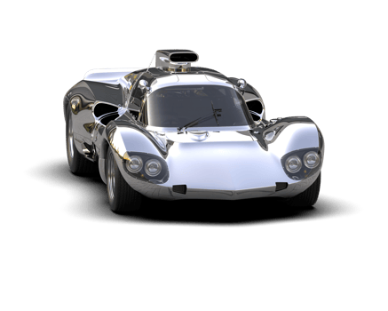 Realistic sport car isolated on background. 3d rendering - illustration png
