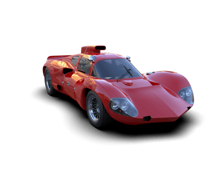 Realistic sport car isolated on background. 3d rendering - illustration png