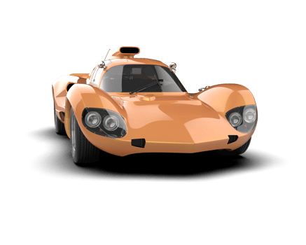 Realistic sport car isolated on background. 3d rendering - illustration png