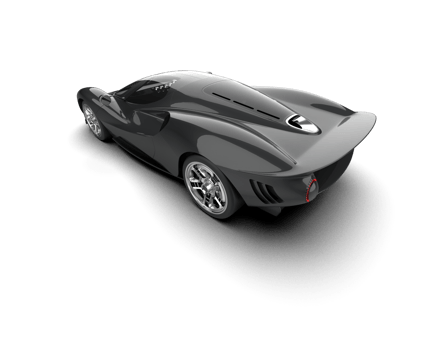 Realistic sport car isolated on background. 3d rendering - illustration png