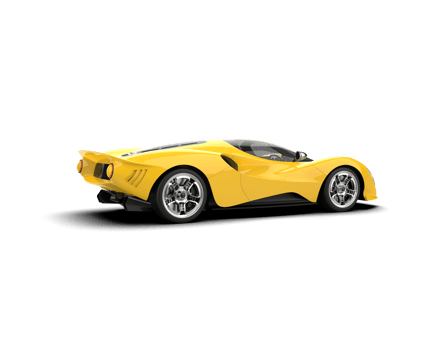 Realistic sport car isolated on background. 3d rendering - illustration png