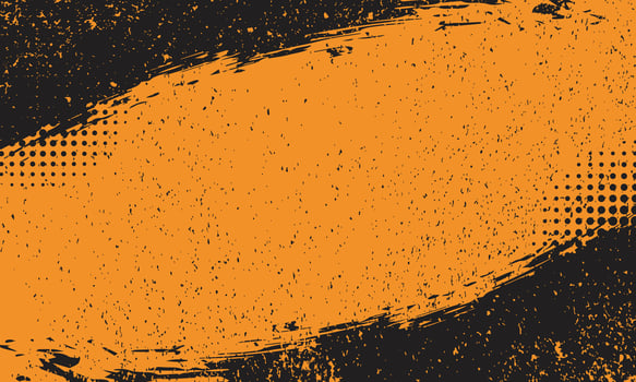 Abstract black yellow background with textured grunge brush strokes vector