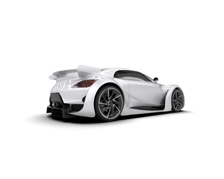 Realistic sport car isolated on background. 3d rendering - illustration png