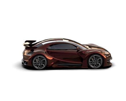 Realistic sport car isolated on background. 3d rendering - illustration png