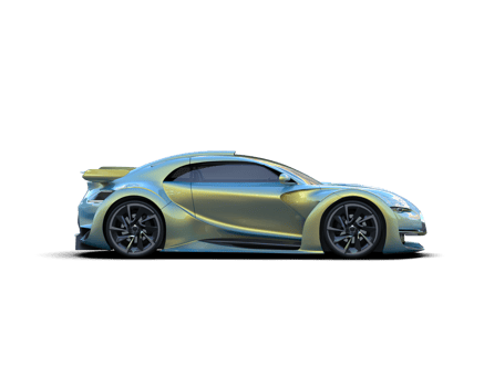 Realistic sport car isolated on background. 3d rendering - illustration png