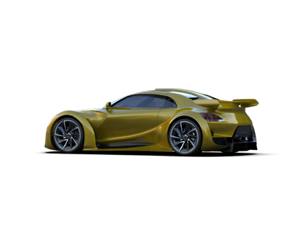 Realistic sport car isolated on background. 3d rendering - illustration png