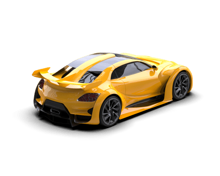 Realistic sport car isolated on background. 3d rendering - illustration png