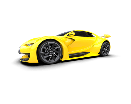 Realistic sport car isolated on background. 3d rendering - illustration png