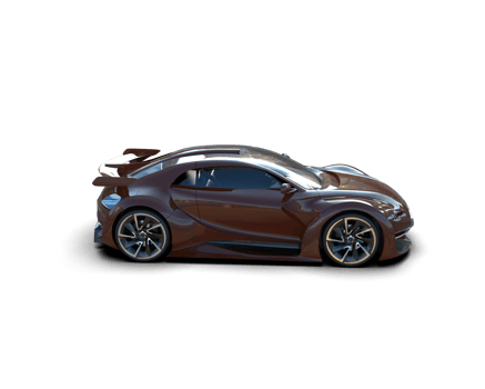 Realistic sport car isolated on background. 3d rendering - illustration png