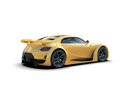 Realistic sport car isolated on background. 3d rendering - illustration png