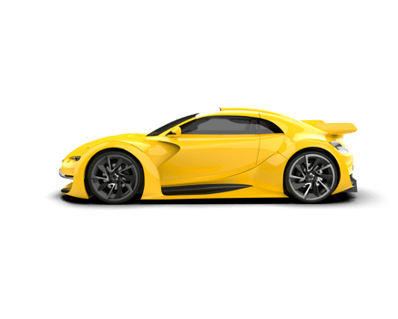 Realistic sport car isolated on background. 3d rendering - illustration png