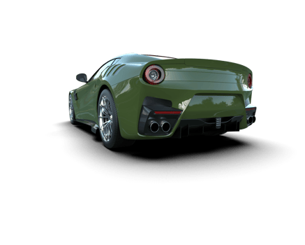 Realistic sport car isolated on background. 3d rendering - illustration png