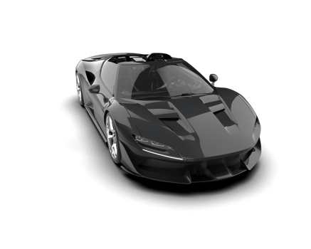 Realistic sport car isolated on background. 3d rendering - illustration png