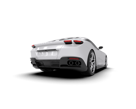 Realistic sport car isolated on background. 3d rendering - illustration png