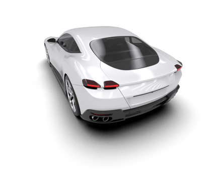 Realistic sport car isolated on background. 3d rendering - illustration png