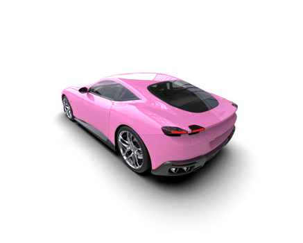 Realistic sport car isolated on background. 3d rendering - illustration png