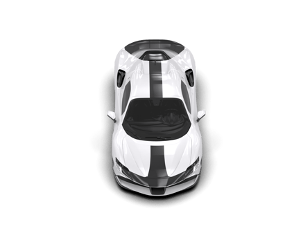 Realistic sport car isolated on background. 3d rendering - illustration png
