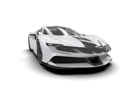 Realistic sport car isolated on background. 3d rendering - illustration png