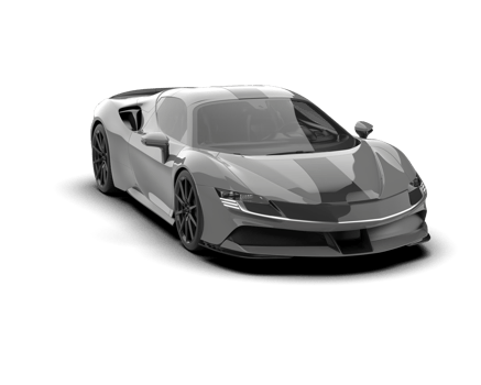 Realistic sport car isolated on background. 3d rendering - illustration png