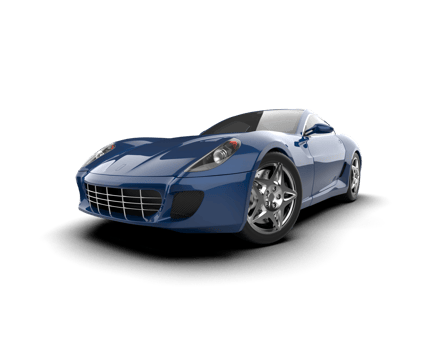 Realistic sport car isolated on background. 3d rendering - illustration png