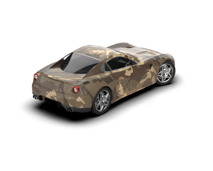 Realistic sport car isolated on background. 3d rendering - illustration png