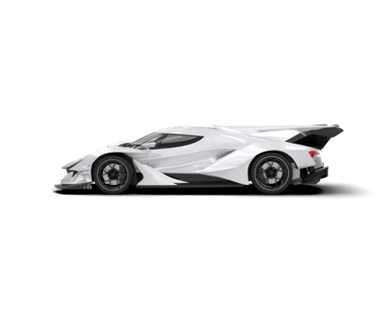 Realistic sport car isolated on background. 3d rendering - illustration png