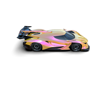 Realistic sport car isolated on background. 3d rendering - illustration png