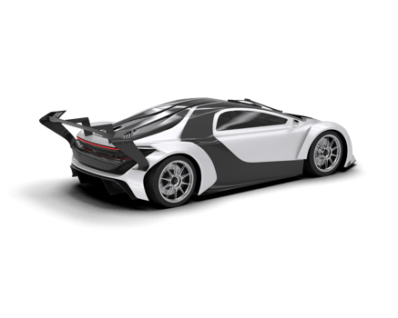 Realistic sport car isolated on background. 3d rendering - illustration png