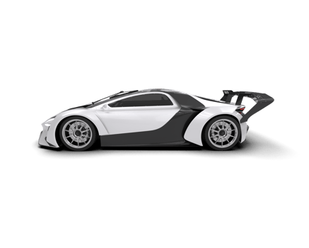 Realistic sport car isolated on background. 3d rendering - illustration png