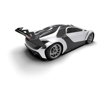 Realistic sport car isolated on background. 3d rendering - illustration png